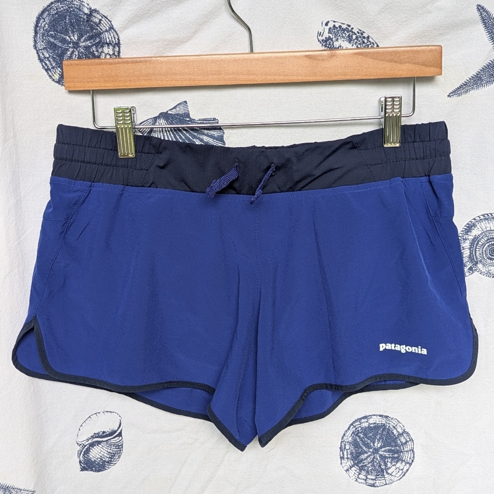 Patagonia Nine Trails Short Size Small Lined Ocean Blue